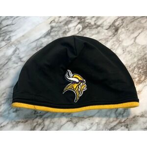 Minnesota Vikings NFL Black Fleece Lined Beanie Hat Youth Large
